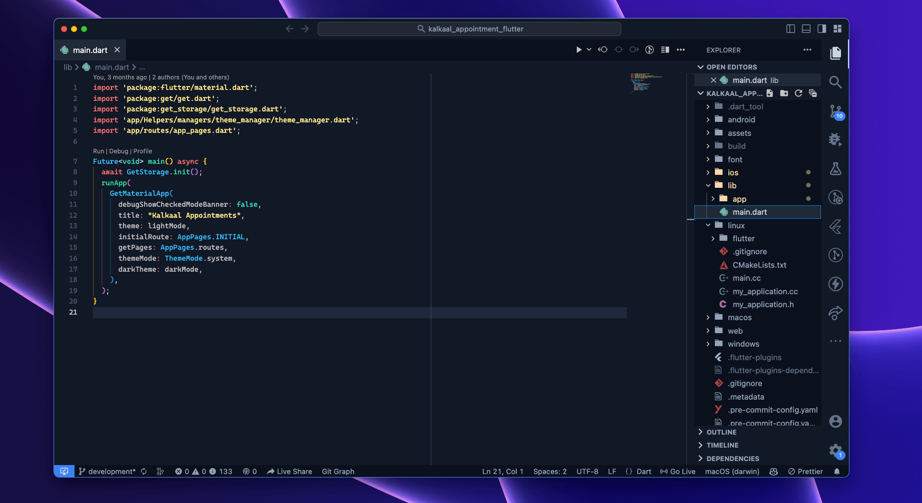 Preview of abdorizak's VSCode configuration with Dark theme